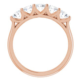 14K Rose 1 CTW Natural Diamond Anniversary Band